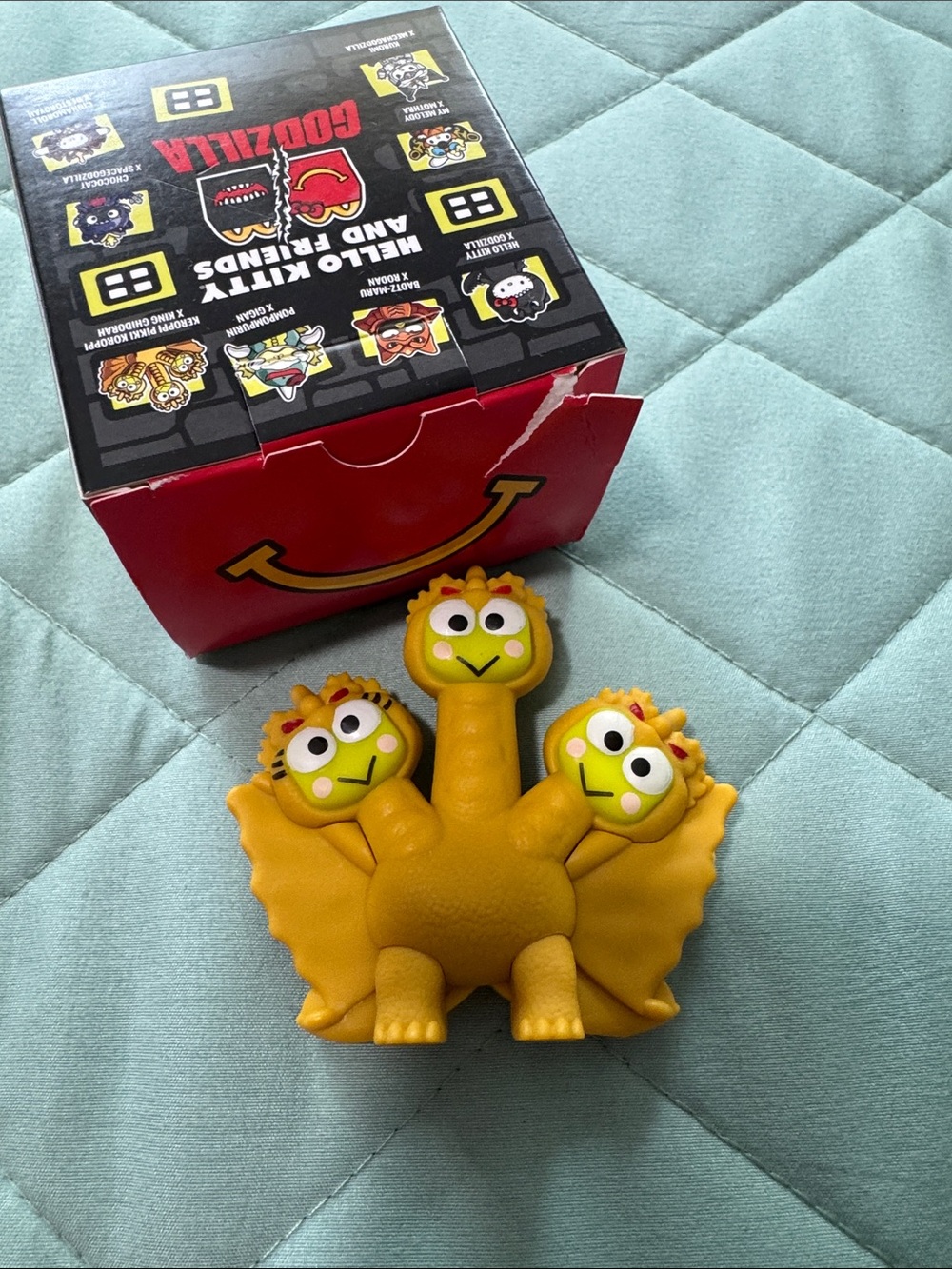 McDonald’s Hello Kitty Godzilla Yellow Three-Headed Keroppi Toy
